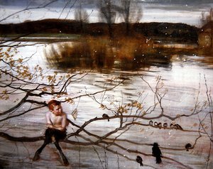 Das Schöne ist geflohen, ca. 1900 von Charles Sims