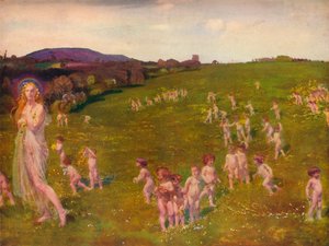 Das Kommen des Frühlings, 1913 von Charles Sims