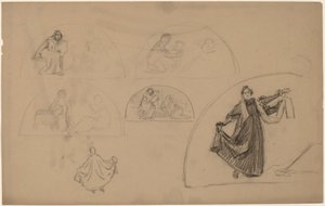 Studien für ein Lünettenbild von Charles Sprague Pearce