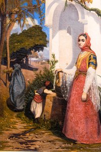 Orientalische Frau am Brunnen von Charles Theodore (1814-88) Frere
