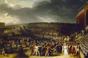 Das Fest der Föderation auf dem Marsfeld am 14. Juli 1790, 1792
