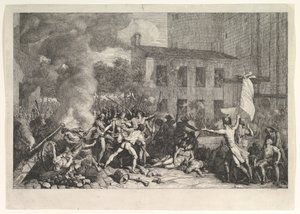 Der Sturm auf die Bastille am 14. Juli 1789, ca. 1793 von Charles Thevenin