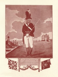Porträt Darstellung der Uniform, beschriftet vom Eigentümer, 1780-1820, 1909