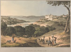 Nr. 3 Stadt Coimbra am Mondego im Jahr 1810 von Charles Turner
