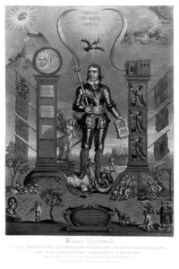Oliver Cromwell, englischer Soldat und Staatsmann, 1816