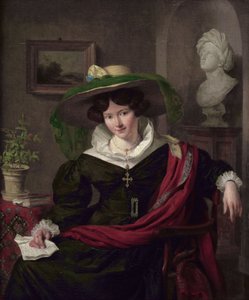 Porträt von Carolina Frederica Kerst, Ehefrau von Louis Royer von Charles van Beveren