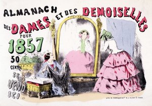 Werbeplakat für den Almanach der Damen und Damen für 1857 (Mädchen vor einem Eisschrank), 50 Cent von Charles Vernier