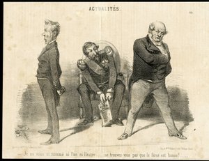 Illustration von Charles Vernier in Le Charivari - Präsident der Republik, Ministerium, Sessel (Symbol der Macht) - Napoleon III, Barrot Odilon, Minister, Faucher Leon von Charles Vernier
