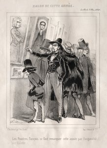 Die französischen Maler fallen dieses Jahr durch die Originalität ihrer Kleidung auf, 1840 von Charles Vernier