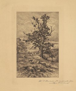Landschaft mit Schafen von Charles Volkmar