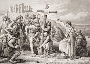 Die erste Predigt des Christentums in Großbritannien, aus 