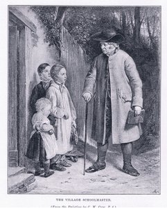 Der Dorfschullehrer, aus The Magazine of Art 1893, Cassell and Company von Charles West Cope