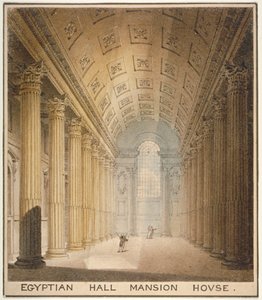 Innenansicht der Egyptian Hall, Mansion House, City of London