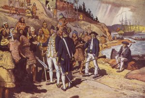 Kapitän Cook in Nootka von Charles William (after) Jefferys