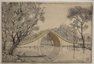 Brücke im Sommerpalast, Peking von Charles William Bartlett