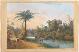 Wasserfall in Tjieroek Betong Java von Charles William Meredith van de Velde