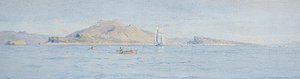 Ein sonniger Tag vor der Küste, Villefranche sur Mer, ca. 1885 von Charles William Wyllie