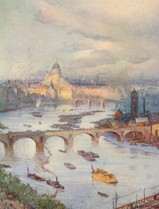Die Stadt London vom National Liberal Club aus gesehen von Charles William Wyllie