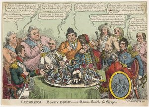 Caterers- Boney Dishd- ein Leckerbissen für Europa, veröffentlicht 1813 von Charles Williams