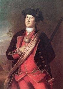 George Washington in der Uniform eines Obersts der Virginia-Miliz während des Franzosen- und Indianerkriegs von Charles Willson (after) Peale