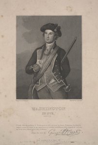 Washington im Jahr 1772, gezeichnet von Anson Dickinson c.1833 von Charles Willson (after) Peale