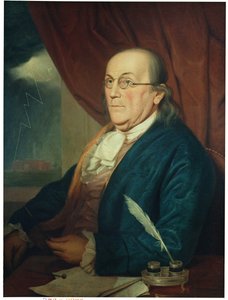 Porträt von Benjamin Franklin (1706-90) (1789)