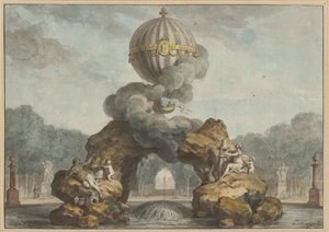 Entwurf einer Brunnenverzierung mit einer Charlière, 1783 von Charles de Wailly