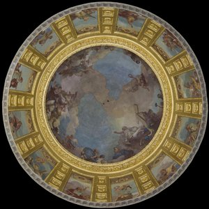 Heiliger Ludwig in Herrlichkeit. 1702-1707 (Fresko) von Charles de la Fosse