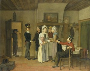 Der Abschied des Soldaten von Charles van Beveren
