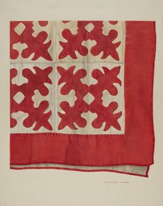 Eichenblatt-Muster-Quilt von Charlotte Angus