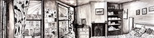 Schlafzimmer Panorama, 2021 von Charlotte Orr