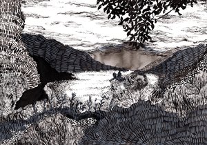 Nebelige Landschaft, 2020 von Charlotte Orr