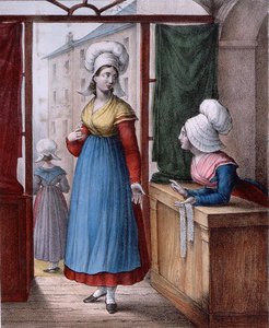 Frauen der Stadt Avranches, Normandie, Platte aus 
