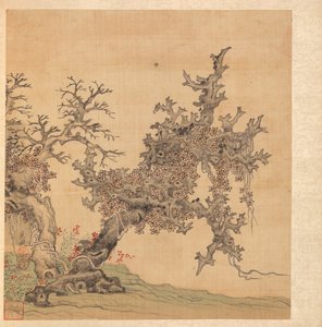 Gemälde nach alten Meistern: Ein alter Baum, 1598-1652 von Chen Hongshou
