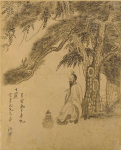 Vorbereitung des Elixiers unter einer Kiefer, Qing-Dynastie, 1651