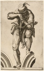 Ein Bogenschütze schießt eine Armbrust