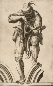 Ein Bogenschütze, der eine Armbrust schießt, 1579