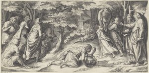 Die Israeliten fliehen aus Ägypten von Cherubino Alberti