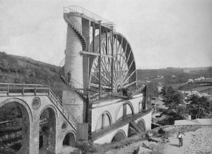 Laxey Wheel, Isle of Man, um 1896