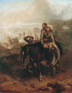 Leutnant William George Cubitt (1835-1903) verdient das Victoria-Kreuz in Lucknow während des indischen Aufstands am 30. Juni 1857, ca. 1860