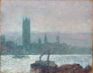 Häuser des Parlaments, früher Abend von Childe Frederick Hassam
