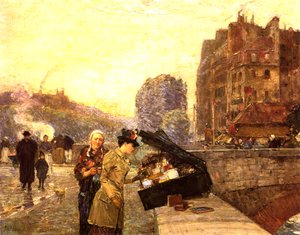 Paris, der Quai St Michel, ca. 1888 von Childe Frederick Hassam