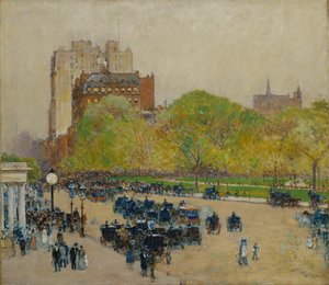 Frühlingsmorgen im Herzen der Stadt von Childe Frederick Hassam