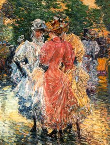 Junge Frauen beim Plaudern, ca. 1892 von Childe Frederick Hassam