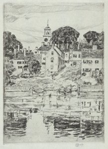 Kirchturm, Portsmouth, 1921 von Childe Hassam
