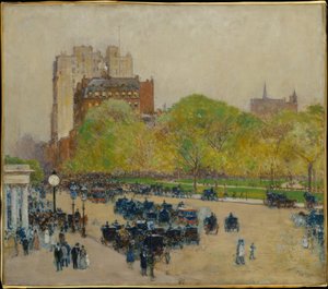 Frühlingsmorgen im Herzen der Stadt von Childe Hassam