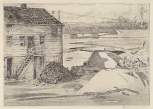 Ebbe, Cos Cob Brücke von Childe Hassam