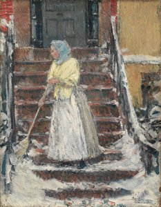 Schneefegen, 1890er Jahre von Childe Hassam