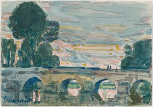 Die Brücke bei Grez [recto] von Childe Hassam