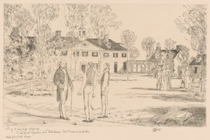Washington in Mt. Vernon von Childe Hassam